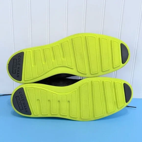 Cole Haan Grand.OS gray Suede Wingtips Yellow Sole Shoes Men's 9 1/2 M - Picture 11 of 17